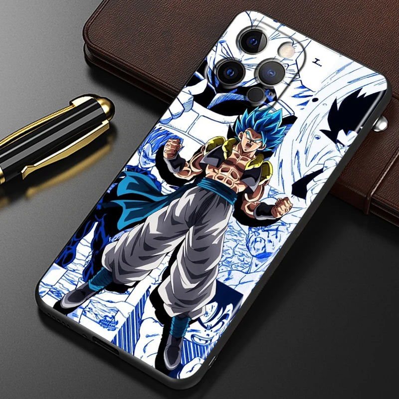 Manga D-Dragon Ball Z Art For iPhone 15 14 13 12 11 XS XR X 8 7 SE Pro Max Plus Mini Black Phone Case
