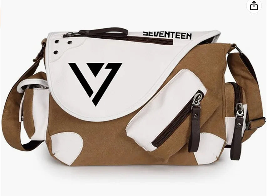 Genshin Impact Anime Canvas Casual Zipper Shoulder Bag Crossbody Bag Schoolbags Large Capacity Bag Men's Shoulder Messenger Gift