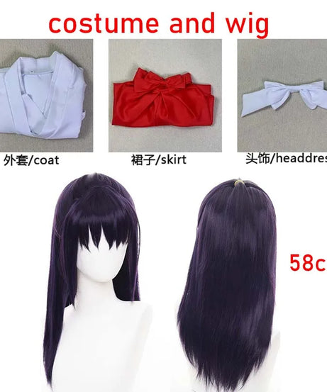 Iori Utahime Cosplay Costume Girls  Kimono Suits Woman Tops Dress Halloween Party Iori Utahime outfits headwear for comic con