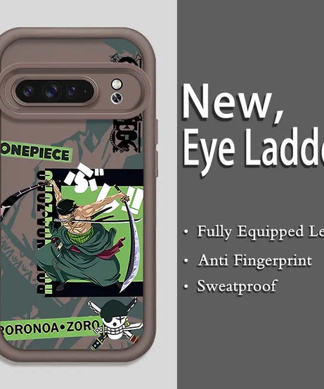 Anime Zoro One Piece Luffy Art Phone Case For Google Pixel 9 8A 8 7 7A Pro XL 5G Eye Ladder Soft TPU Shockproof Cover