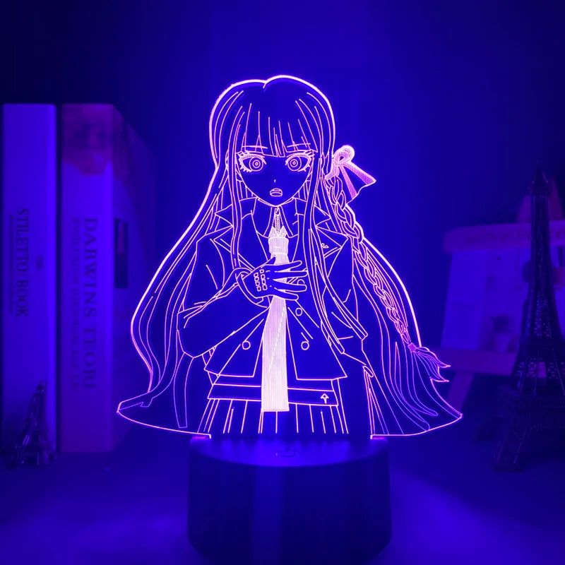 Anime Danganronpa V3 Nagito Komaeda Led Night Light Nagito Komaeda Game Figure Bedside Lamp for Bedroom Decor Kids Manga Gifts