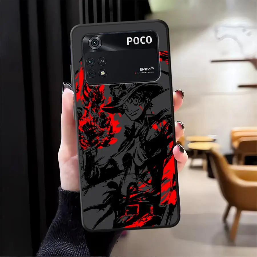 O-neS P-ieceS Cool Case for Xiaomi Poco F8 X3 X4 X5 X7 Pro F3 C50 C71 C61 M3 M4 M7 Pro C75 F1 M5 Black Soft Phone Cover