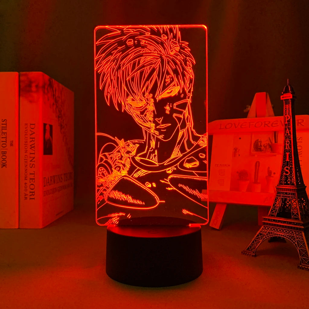 One Punch Man Saitama Figure Led Night Light Lamp for Home Decoration Nightlight Cool Manga Store Decor Ideas Table 3d Light