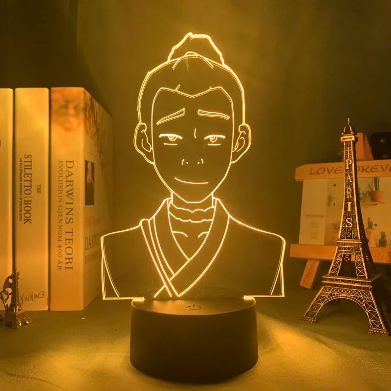 Anime Avatar The Last Airbender 3D LED Lamp Aang Zuko Iroh Toph Beifong Suki Figure Nightlight for Kids Child Bedroom Decor