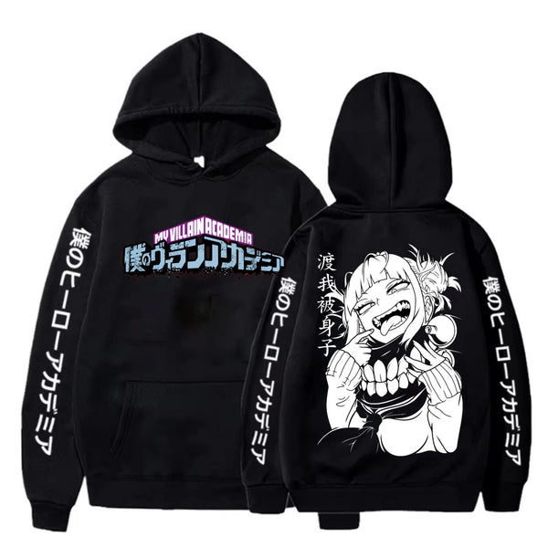 My Hero Academia Himiko Toga Graphic Zip Up Hoodie Unisex Harajuku Hip Hop Sweatshirt