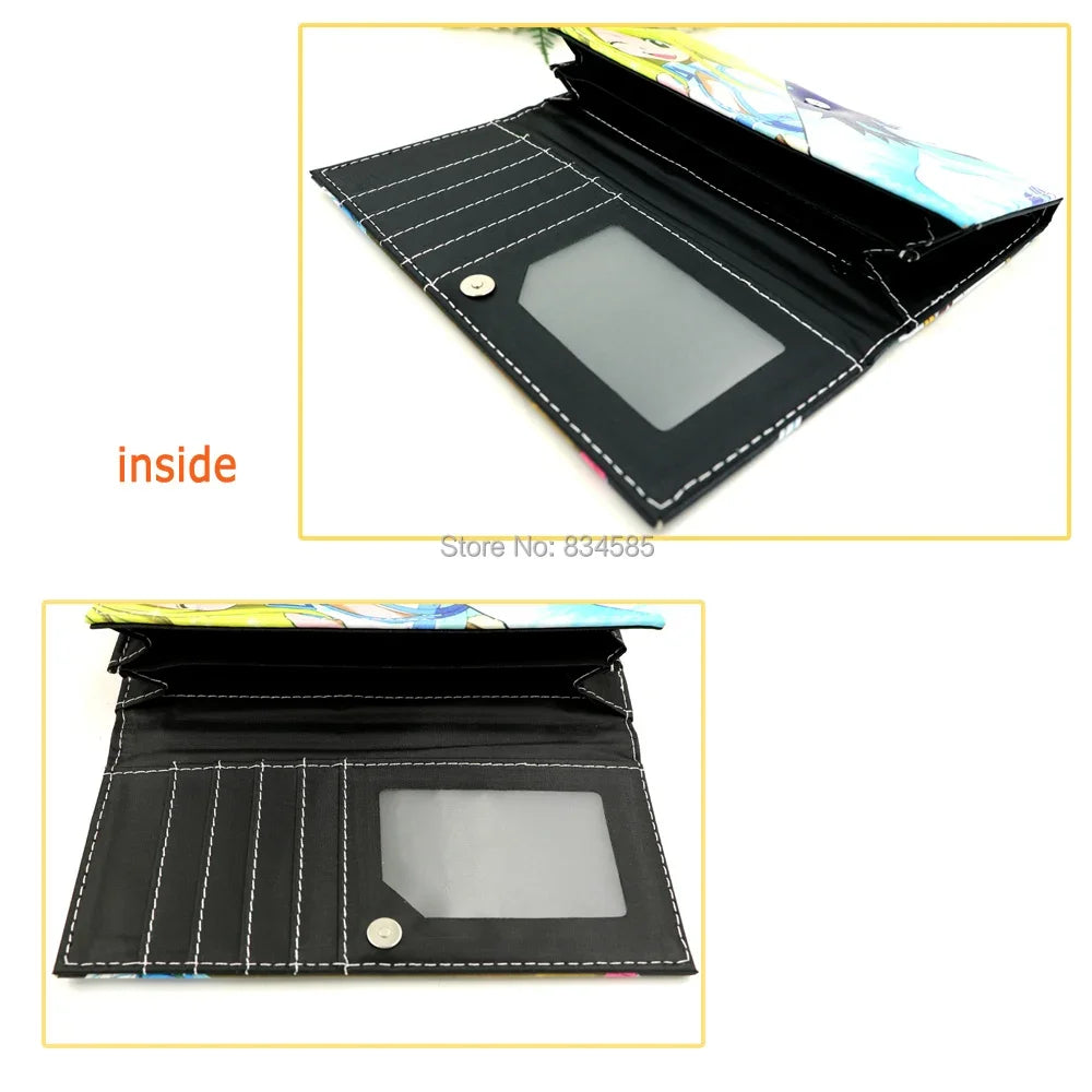 Anime Fate/stay Night Long Women Wallets Money Clip Men Card Holders Purse