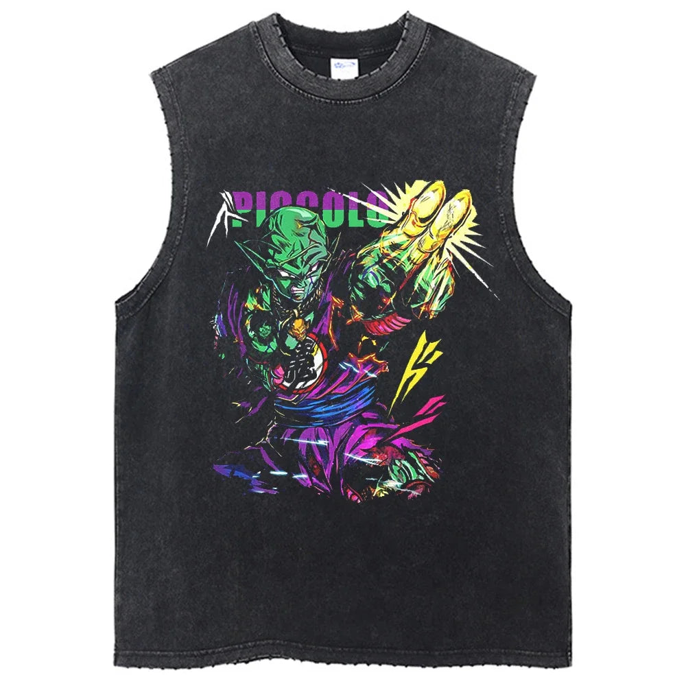 Vintage Dragon Ball Z Oversized Sleeveless Tee – 2024 Harajuku Anime Streetwear