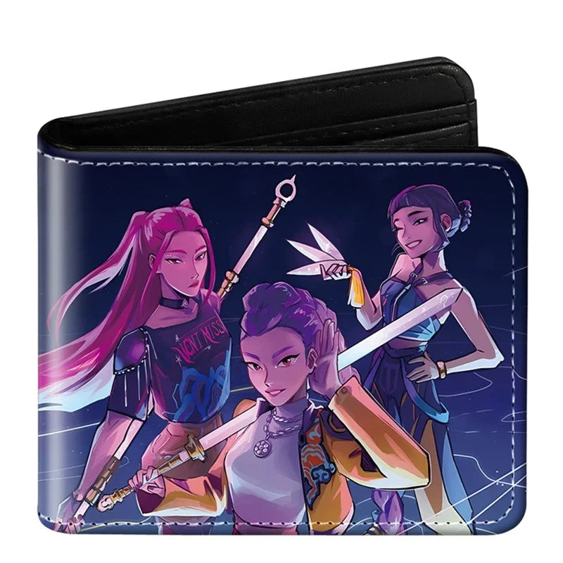 Devil Hunter Pu Anime Print Short Mini Wallet Rumi Mira Zoey Saja Boys Figure Change Storage Bag Birthday Gift