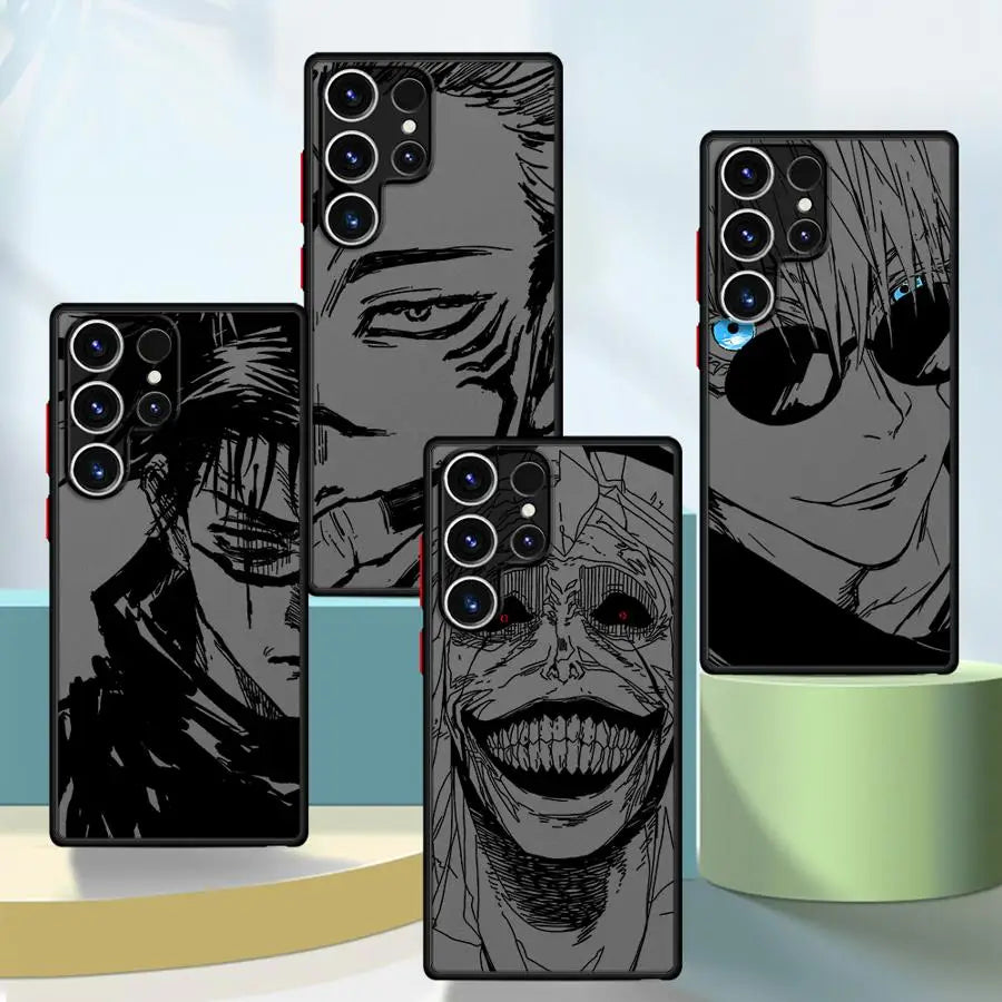 Anime Sukuna Jujutsus Kaisen Soft Edge Phone Case for Samsung Galaxy S23 FE S22 Plus S23Ultra S20 FE S22 S20 S25 S21 S25Plus S24
