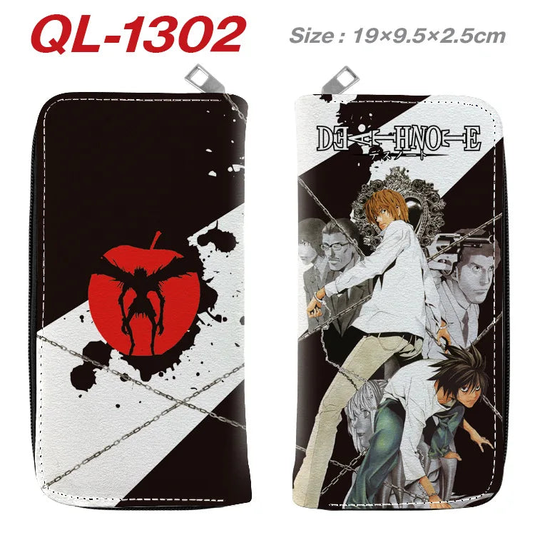 Death Note Anime Portable Zipper Wallet anime Long Purse Handbag Card Holder