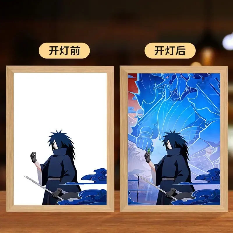 Naruto LED Night Light – Kakashi, Sasuke & Madara Anime Bedroom Lamp Gift
