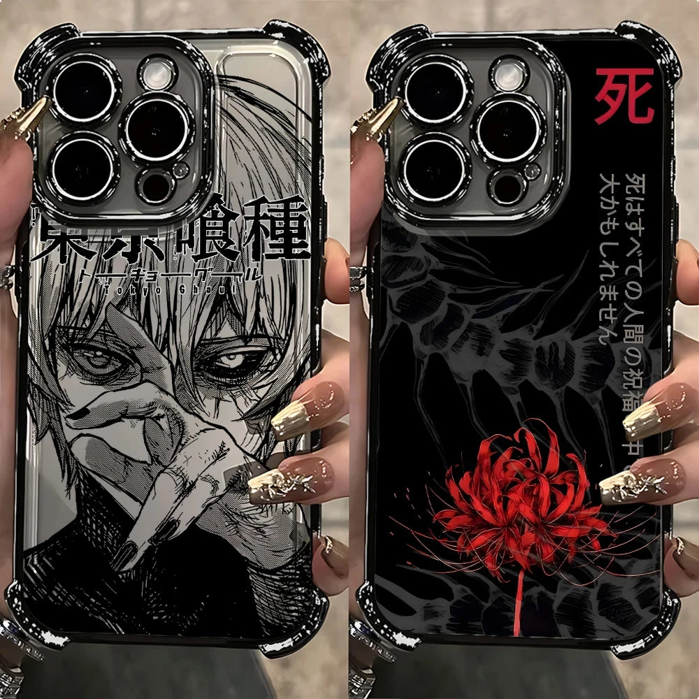 Anime Tokyo Ghoul Kaneki Ken Clear Case for iPhone 17 Air 16 E 15 14 Plus 13 12 Mini 11 Pro Max Acrylic Silicone Cover