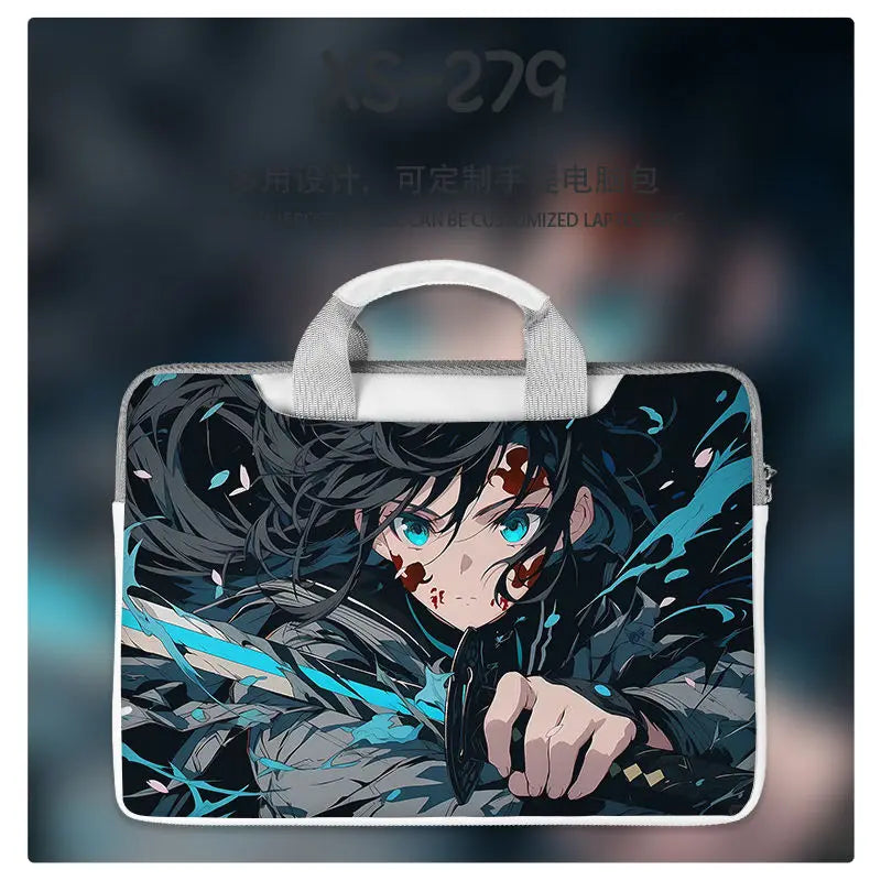 Demon Slayer Nezuko Tanjiro Notebook Laptop Bag Can Be Worn on One Shoulder As A Suitcase 12-16 Inches Anime Universal