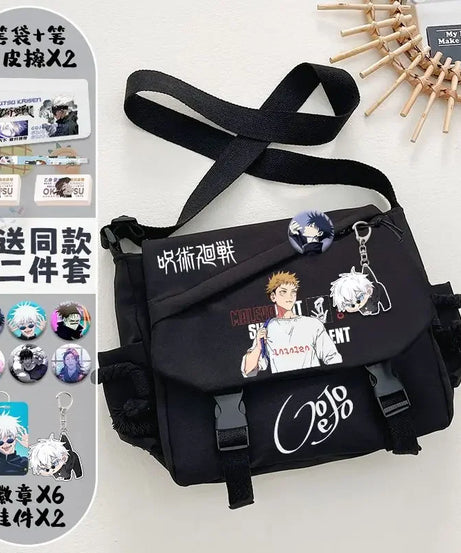 Jujutsu Kaisen Shoulder Bag – Cute Anime Messenger Bag for Students & Fans