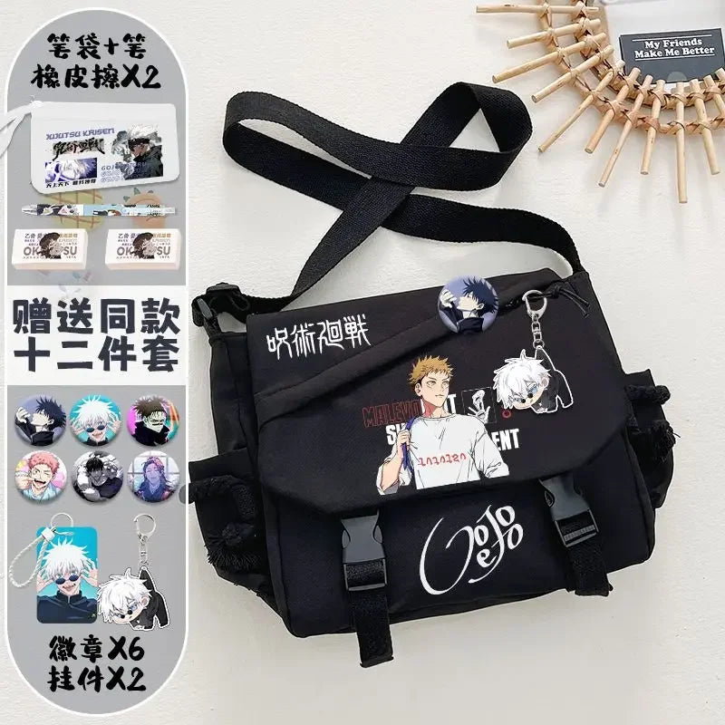 Jujutsu Kaisen Shoulder Bag – Cute Anime Messenger Bag for Students & Fans