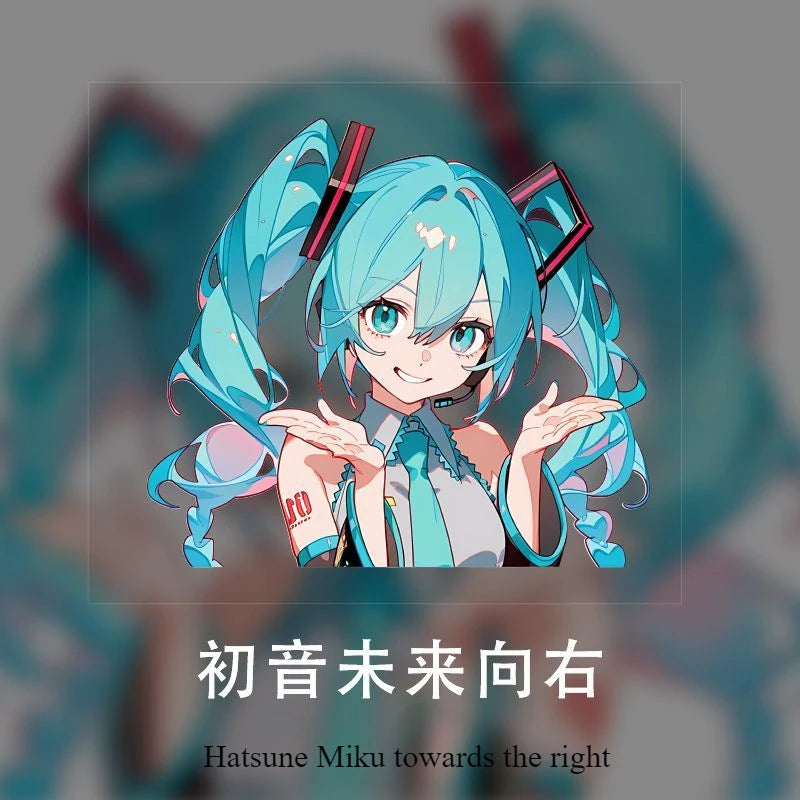 Hatsune Miku MIKU anime Animation Waterproof Car Sticker Personalized Decoration Electric Vehicle iPad Sticker