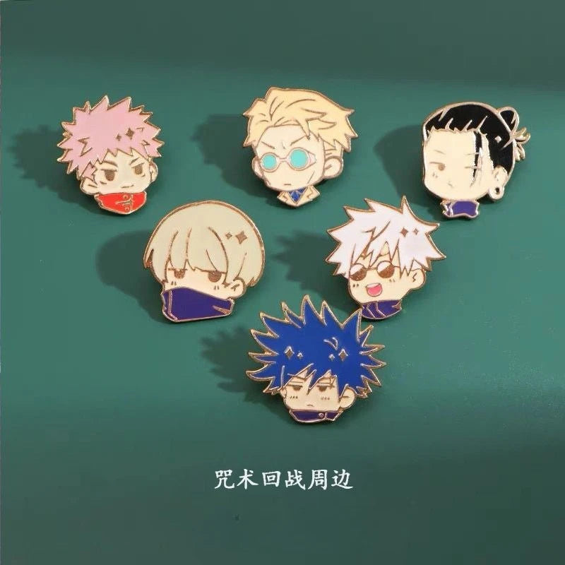 new Gojo Satoru Itadori Yuji Cute anime Creative Personality Kawaii Anime Character Q Version Badge Brooch Accessories Gift