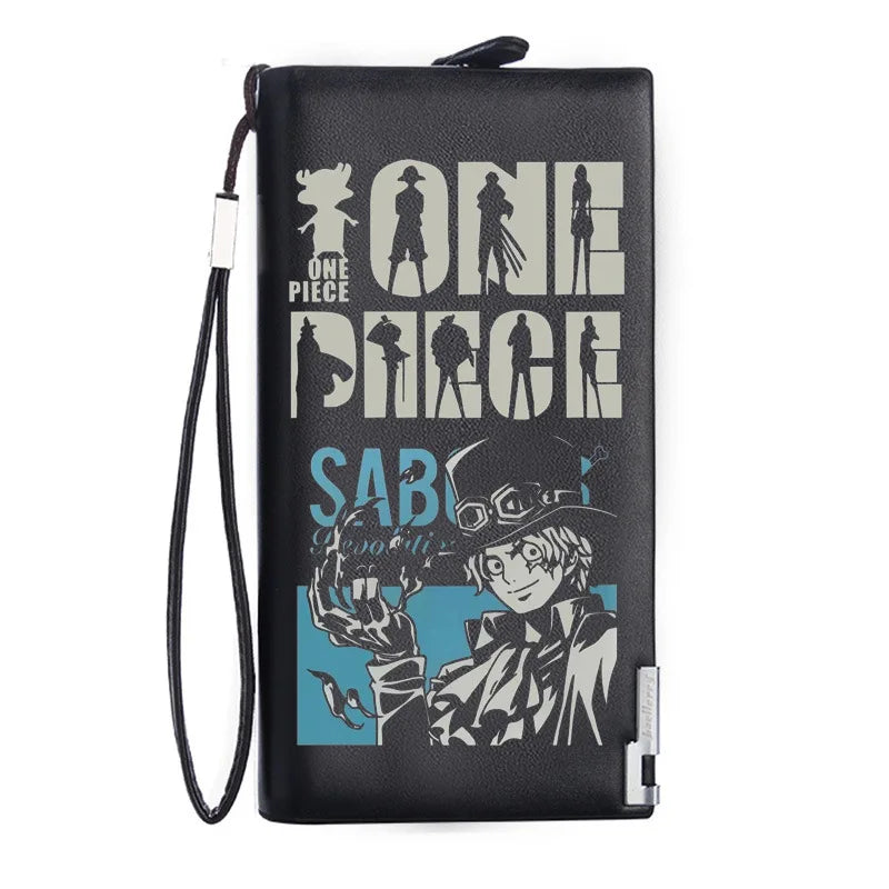 One Piece Luffy Ace Anime Peripheral Zipper New PU Wallet Handsome Personality Boy Print Coin Purse Short Card Pack Holiday Gift