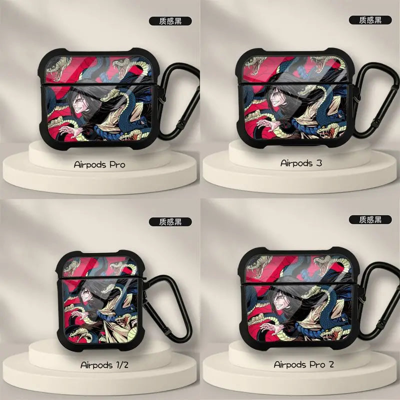 Naruto Anime AirPods Case – Sasuke & Obito Design for AirPods Pro/3