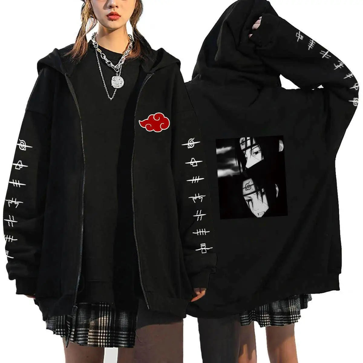 Autumn Zip Up Jacket Anime Naruto Figures Sweatshirt Men Women Plus Size Casual Clothing Harajuku Coat Halloween Gifts