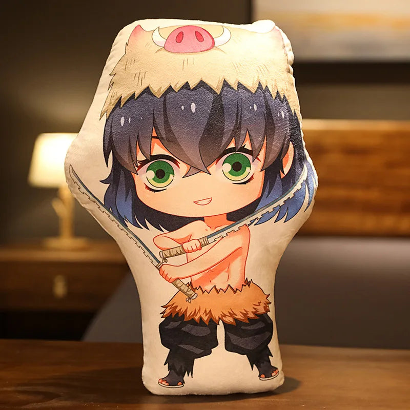 Tanjiro & Nezuko Plush Pillow – Demon Slayer Anime Cushion