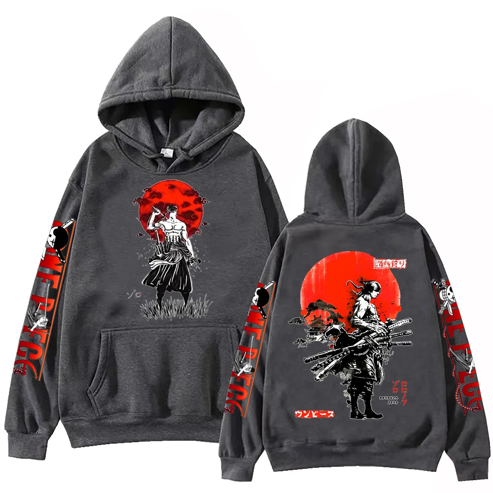 Hot Anime Zoro Hoodie Harajuku Hip Hop Pullover Tops Sweatshirt Gift