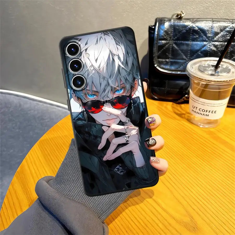 J-ujutsu K-aisen Soft Back Phone Cover Case for Samsung Galaxy A14 A15 A22 A23 A72 A73 A16 A21s A54 A71 A12 A13 A51 A52 A24 A31