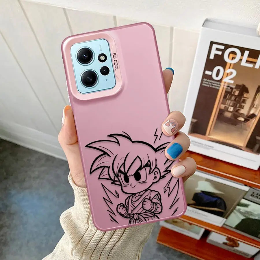 Cute Dragon Ball Goku Shell Phone Case for Xiaomi Redmi Note 10s 10 11 Pro 12 13 14 Pro Plus 11s