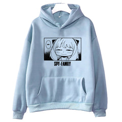 Spy x Family Anya Smug Manga Eyes Graphic Fleece Hoodie Korean Streetwear