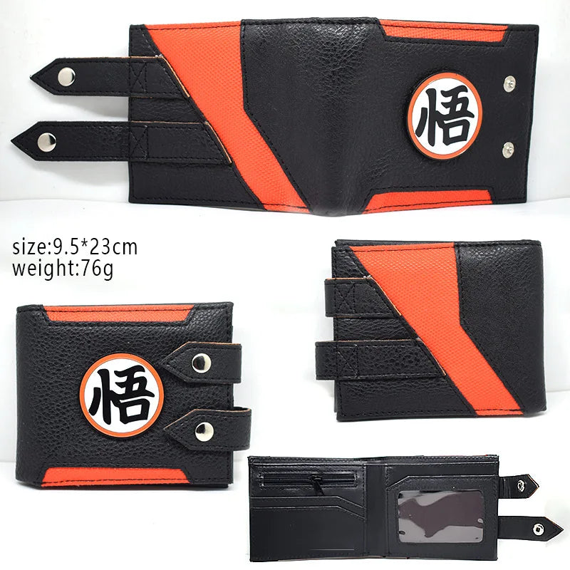 Dragon Ball PU Wallet – Son Goku & Bulma Foldable Anime Coin Purse