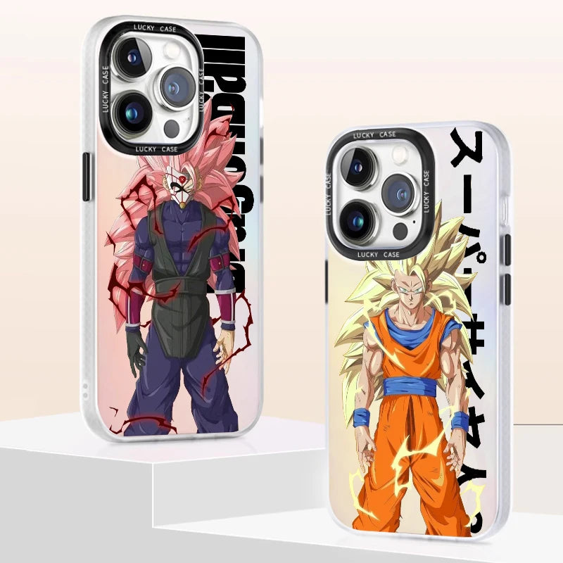Goku & Gohan Laser Gradient Case – Dragon Ball iPhone 7–15 Pro Max
