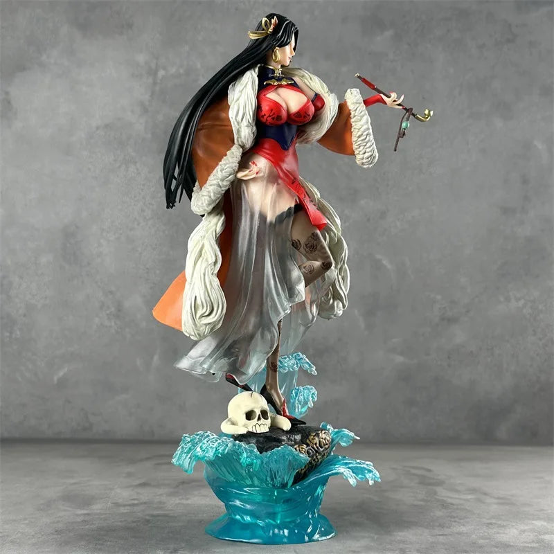 36cm One Piece Boa Hancock Chinese Style Cheongsam Anime Girl Figure Model Statue Boy Collection Desktop Decoration Ornament Toy