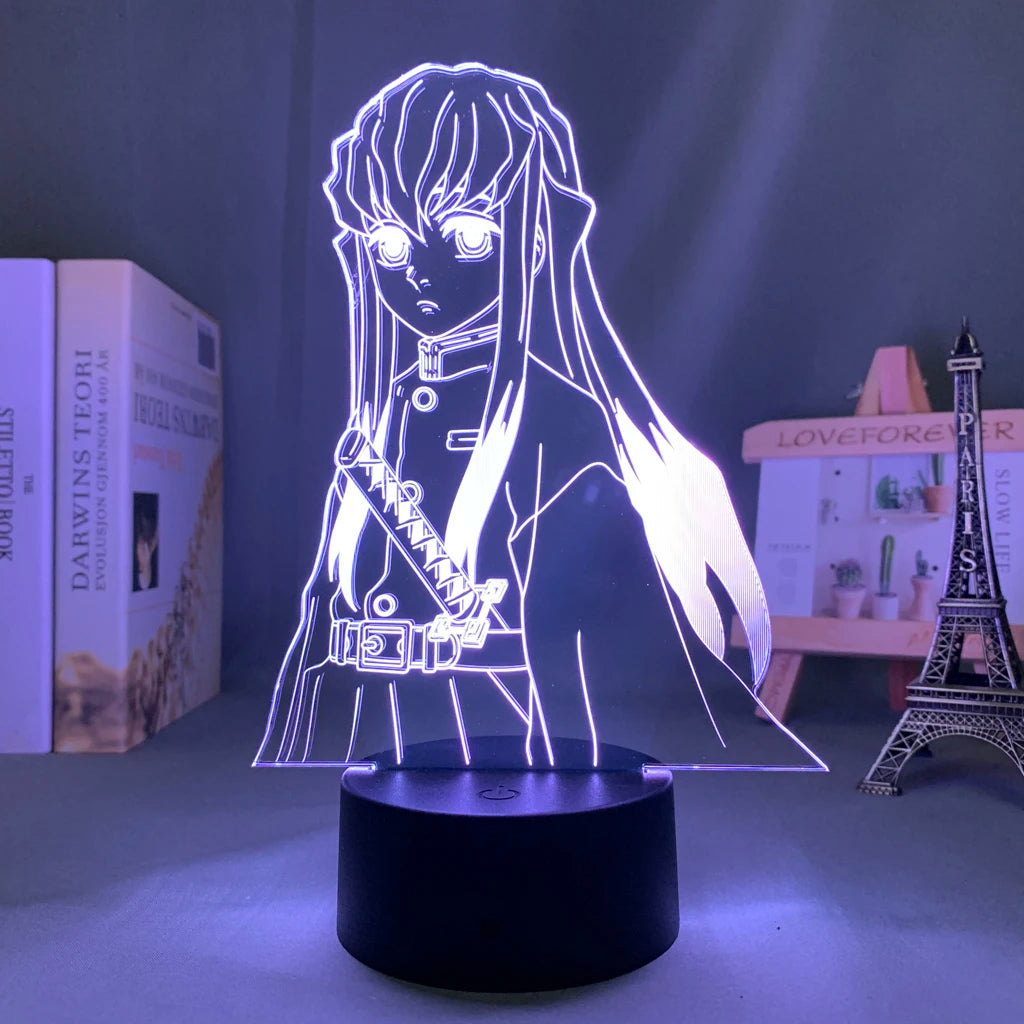 Anime Demon Slayer 3D LED Nightlight Figure for Kids Child Bedroom Decor Cool Kimetsu No Yaiba Lamp Gift Dropshopping