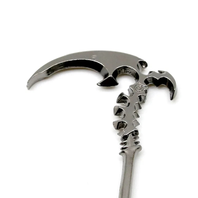 Cool Anime Black Rock Shooter Scythe Bag Parts, Death God Sickle Shape Zinc Alloy Bag Parts
