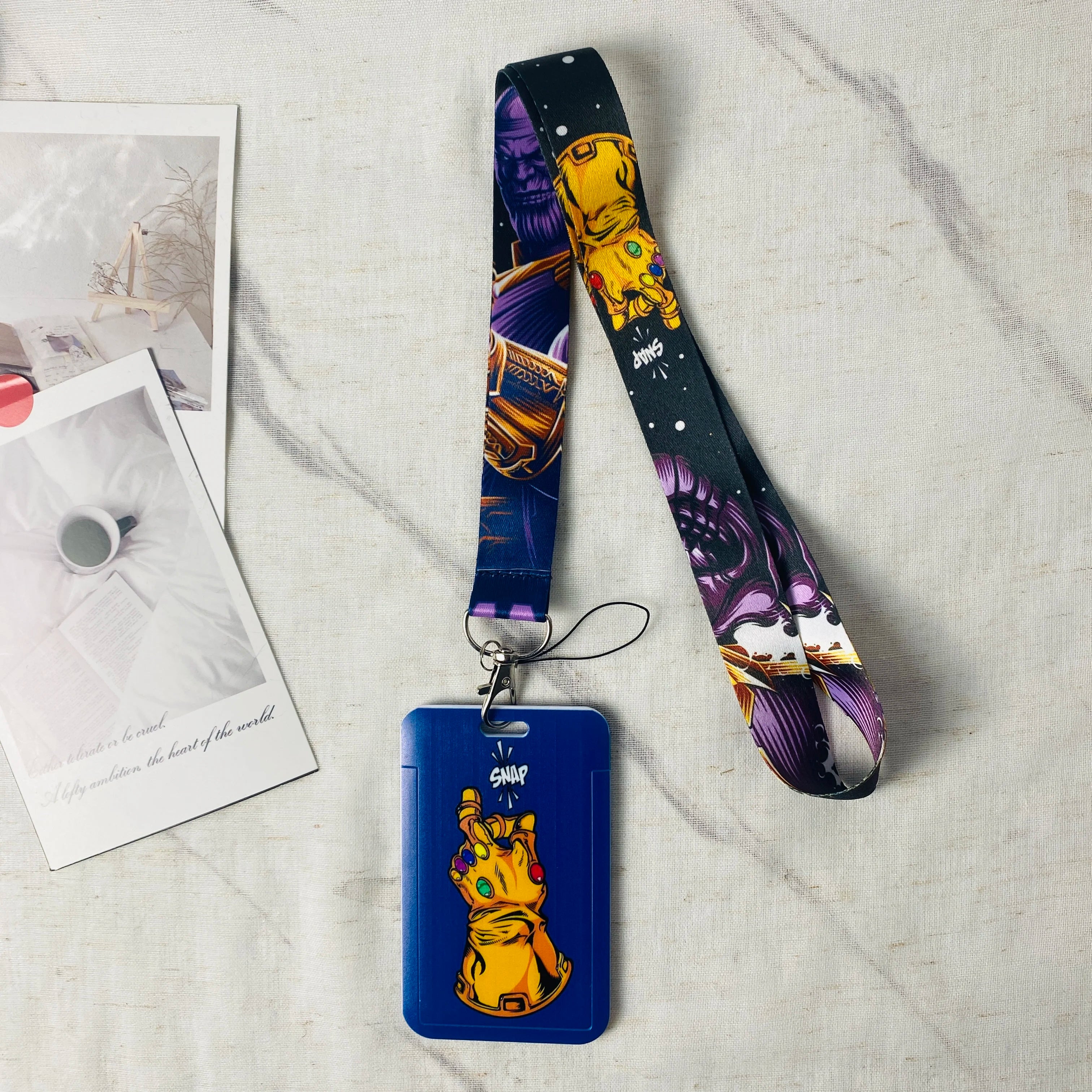 Anime Characters Card Holder Lanyard Keychain ID Credit Bus Card Cover Hang Rope Lariat Lanyard Key Rings Fans Gifts