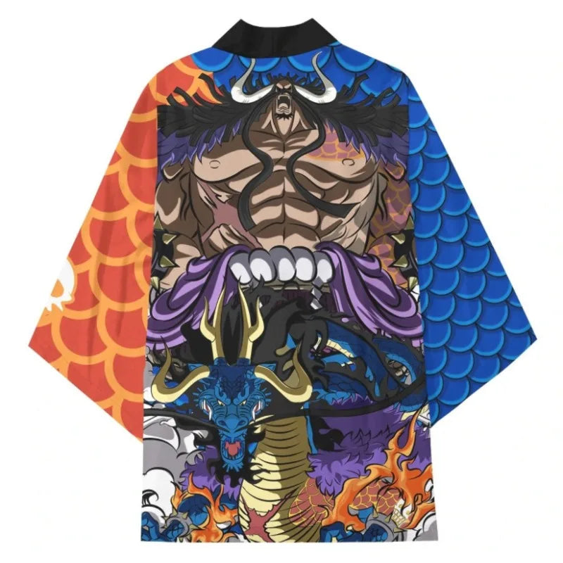 New Anime ONE PIECE Kimono Cape Cosplay Clothing 3D Printing Comics Casual Cardigan Jacket Men and Women Birthday Gifts