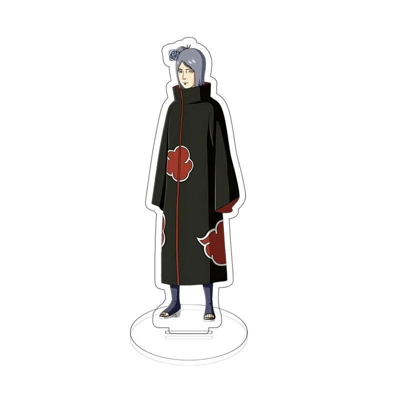 Anime Naruto Akatsuki Uchiha Itachi Stand Model Plate Acrylic Display Desk Decor Figure Decoration Keychain Friends Gift