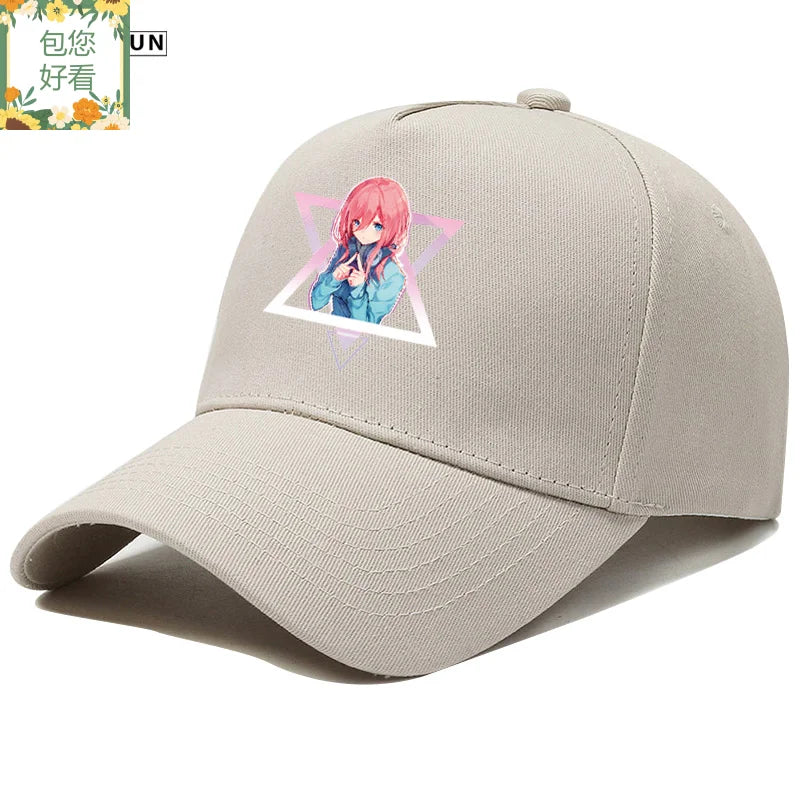 The Quintessential Quintuplets Nakano Ichika Nino Itsuki two-dimensional print hat men's and women's COS baseball cap present