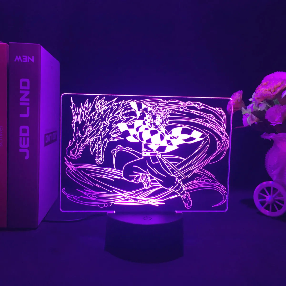Anime Demon Slayer 3D LED Nightlight Figure for Kids Child Bedroom Decor Cool Kimetsu No Yaiba Lamp Gift Dropshopping
