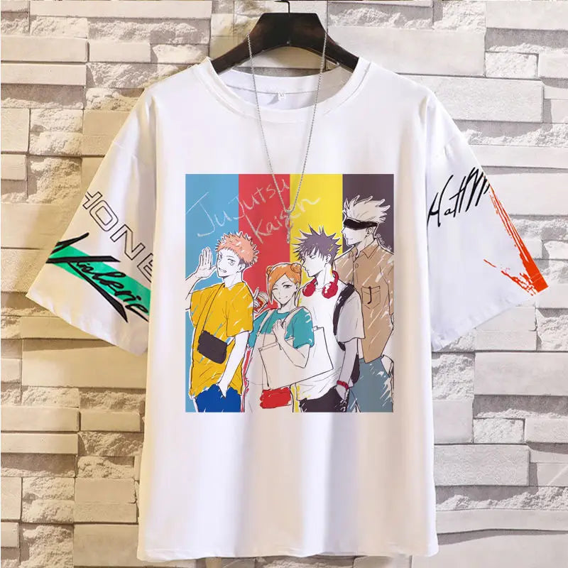 Anime Summer Jujutsu Kaisen T-Shirt Gojo Satoru Clothes Men and Women Fashion T Shirts Short Sleeves Casual Tops birthday gifts