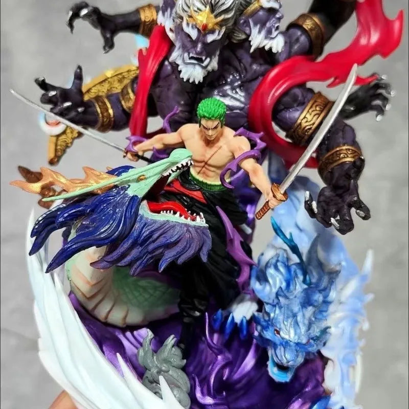 23cm Anime One Piece King Yamato Roronoa Zoro Straw Hat Pirates Model Statue Ornaments Trendy Toys Figures Holiday Gifts
