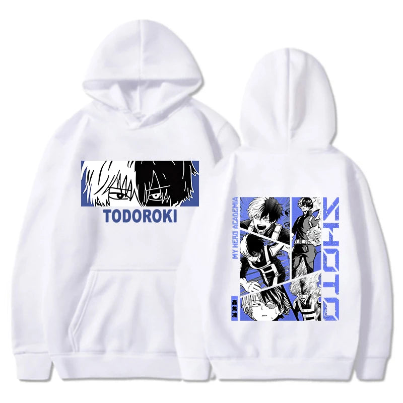 New Fashion Todoroki Shoto Pullover Long Sleeve Sports Hoodie Women Men Anime Sweatshirt Pullover Tops