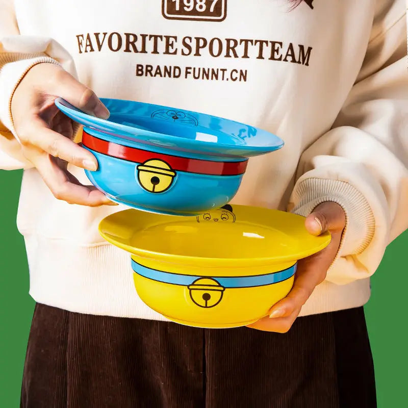 Doraemon x Straw Hat Ceramic Bowl – Cute Anime