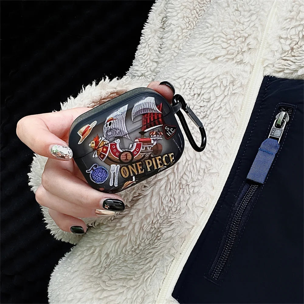 New Anime One Piece Luffy Gear 5th Earphone Case For AirPods 3 3rd 4 Pro Pro2 Headphone Bluetooth Wireless Headset Clear Cover