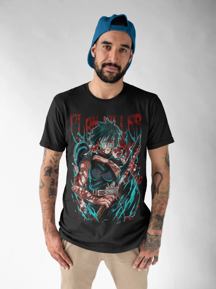 Maki Zenin T-shirt Jujutsu Kaisen Horror Anime Manga Kawaii Gift Shirt All Size