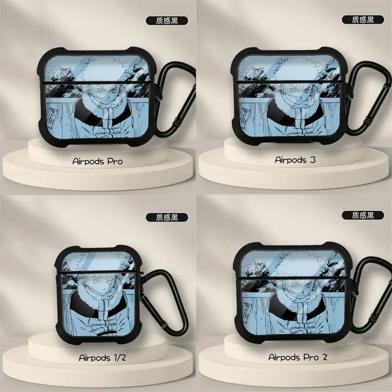 Naruto Anime AirPods Case – Sasuke & Obito Design for AirPods Pro/3