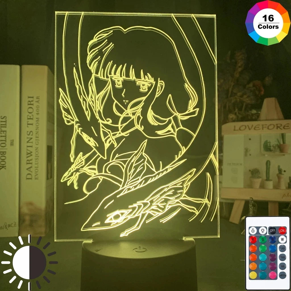 3D Led Nightlight Anime Inuyasha for Child Bedroom Decor Lighting Birthday Gift