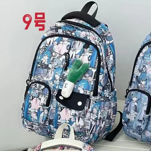 Hatsune Miku New Bag Junior High Student Large Capacity High School Student Girls Middle School Backpack Holiday Gift