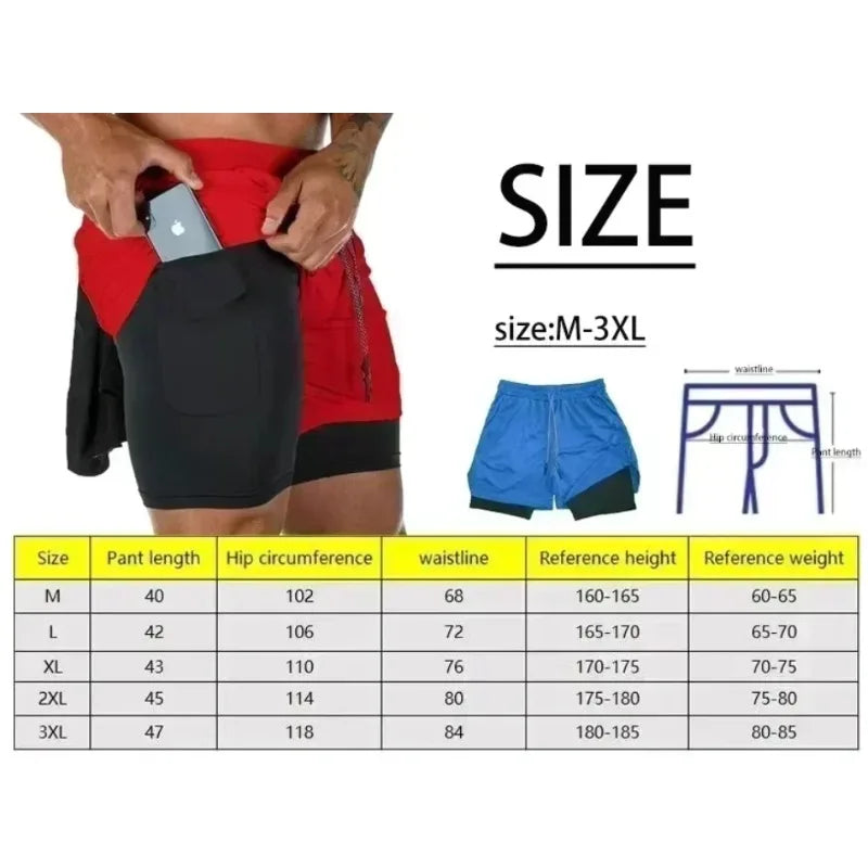The Latest ONE PIECE Animation Peripheral Printing Double-layer Shorts Men's Sports Breathable Five-point Pants