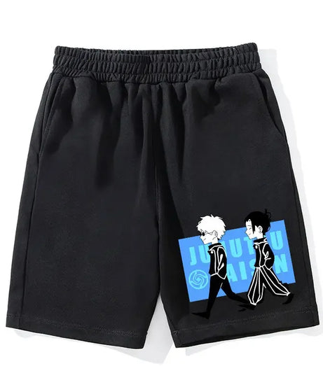 Anime Jujutsu Kaisen Workout Gym Shorts for Men Quick Dry Breathable Casual Athletic Shorts with Pockets Summer Running Short